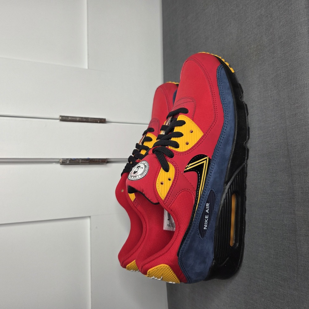 Nike Air Max 90 Air Mail 30th Anniversary Men's Red Blue Gold Sneakers Size 13